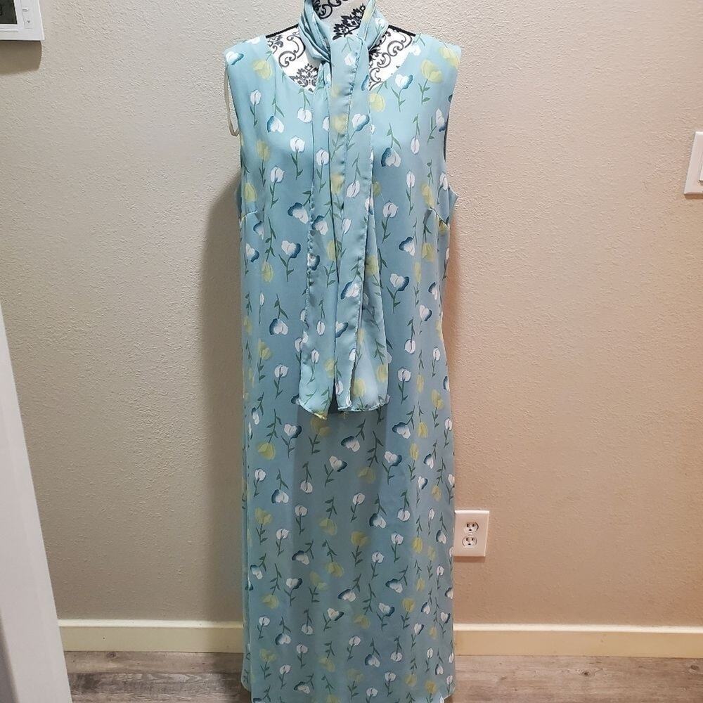 𝅺Kathie Lee collection size 16 dress with matching scarf